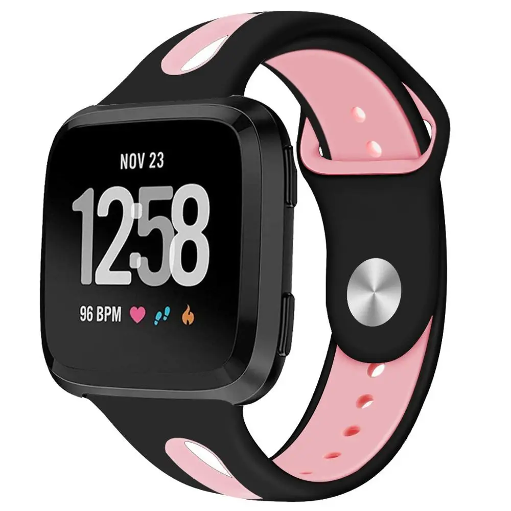 4 Совместим с Fitbit versa, ремешок силиконовый дышащий сменный спортивный ремешок для Fitbit часы Versa 61013 - Цвет ремешка: 4