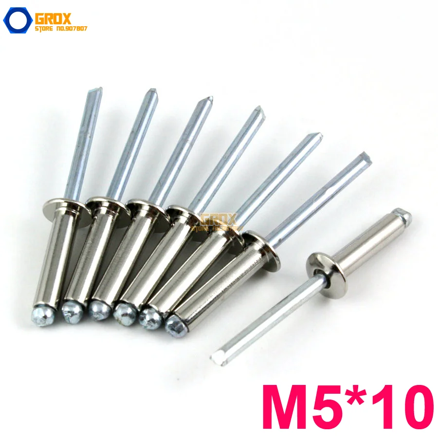 60 штук M5 * 10 304 нержавеющая сталь заклепки открытый конец|stainless steel blind rivets|pop rivetssteel