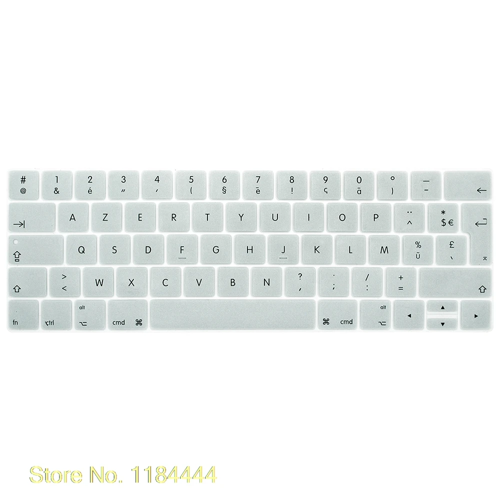 Силиконовый чехол для клавиатуры AZERTY с французским языком Macbook Pro Retina 13 15 тачбар