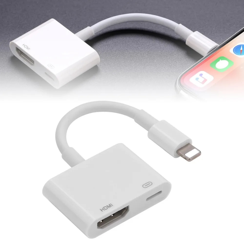 Lightning/HDMI цифровой av адаптер ТВ Кабель для Apple Iphone 6 7 8 плюс Ipad|Кабели HDMI| |