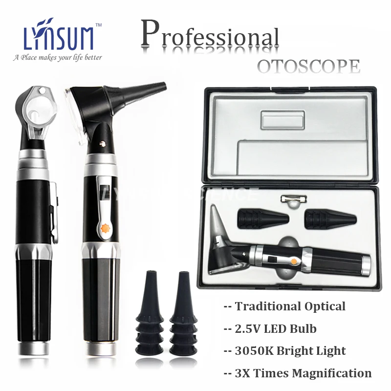 

CE традиционный Otoscope Профессиональный Otoscopio ENT диагностический комплект медицинский уход за ушами светодиодный Оптический Портативный отос...