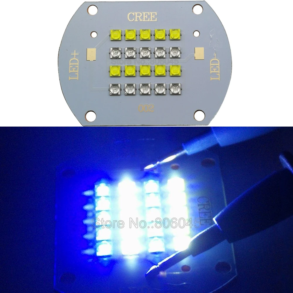 100 Вт Cree XLamp XT E XTE ярко синий 6000 нм + белый K светодиодный излучатель