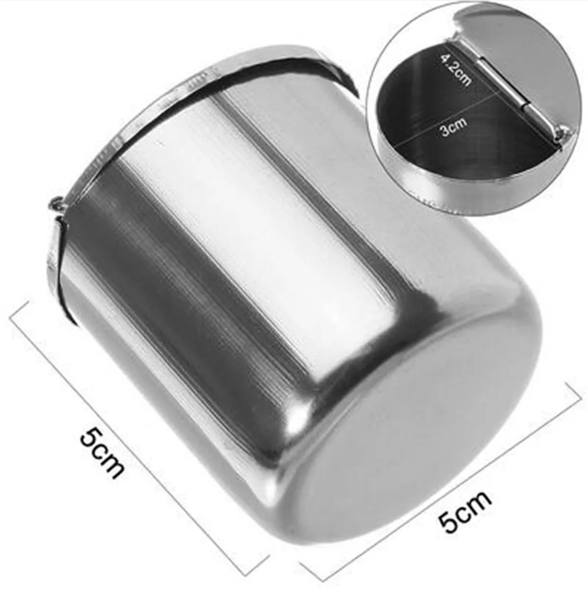 1 шт. Нержавеющая сталь медицинских ватных алкоголя дезинфекции банку половина