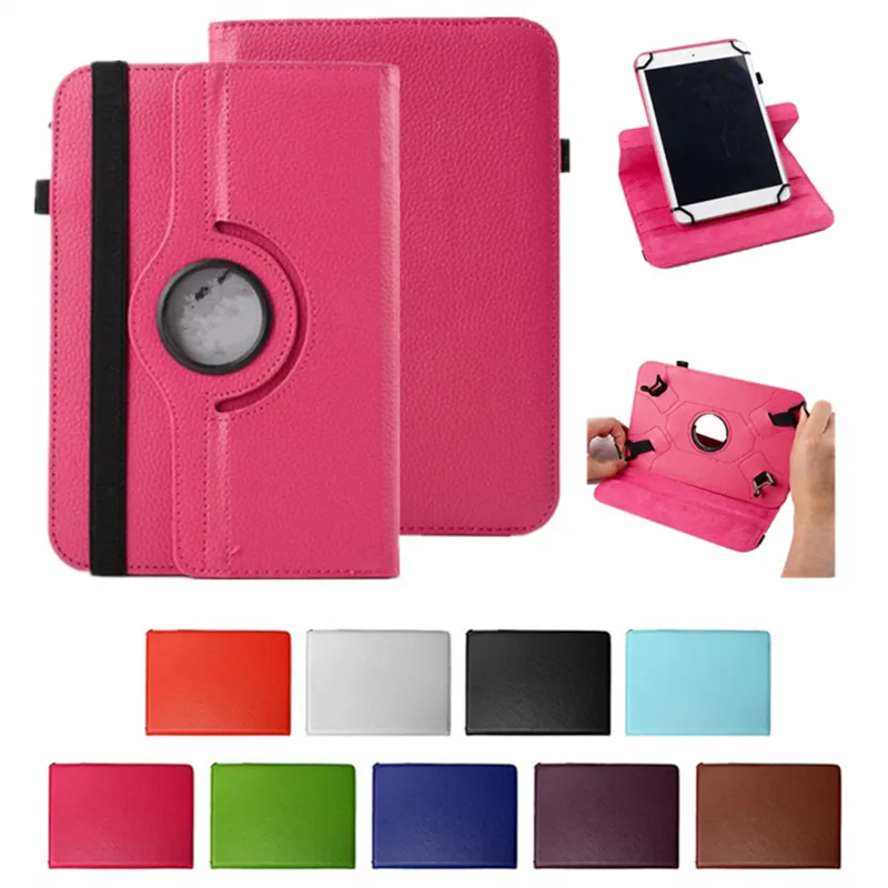 360 Degree Rotating for 10.1 inch Tablet DEXP Ursus 10E/10EV/10M2/10MV 3G Universal PU Leather Cover Case NO CAMERA HOLE + Pen | Компьютеры