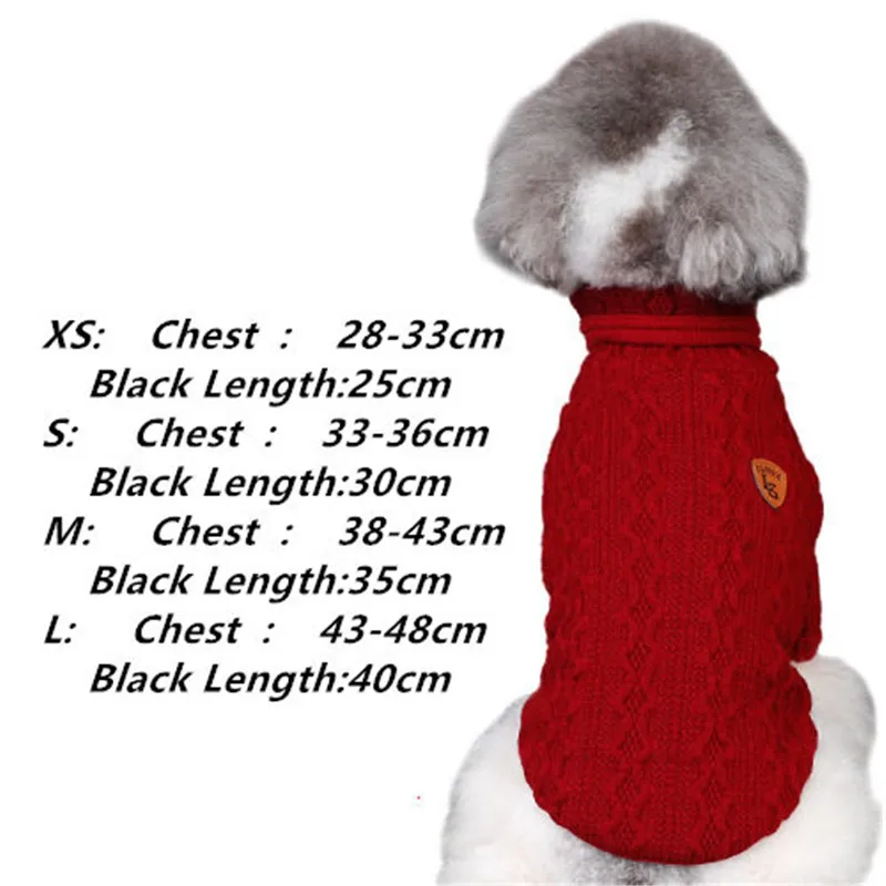 

New /winter Wool Dog Sweater Small Dogs Twisted Rope Elasticity Knitting Pet Clothes Pet Supplies Dogs Accessories Dog Clothes