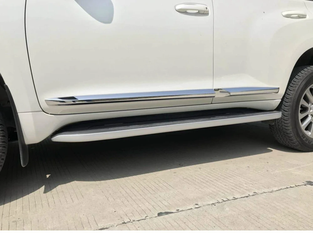 MONTFORD для Toyota Cruiser Prado FJ150 2018 ABS Chrome Боковая дверь кузова Литье отделка под давлением