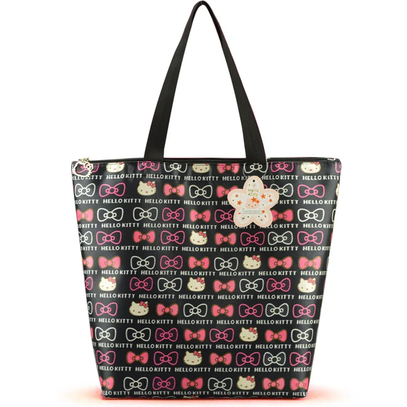 black hello kitty хозяйственная сумка эко Оксфорд непромокаемые сумки кошелек XW-022 - Цвет: black