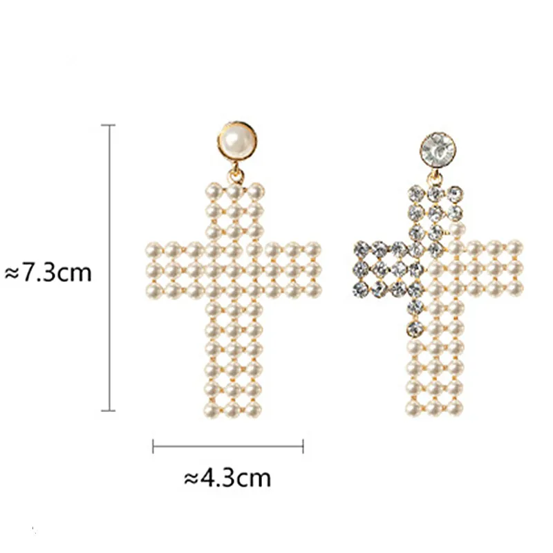 FYUAN корейский стиль Серьги капли с крестиком для женщин девушек 2019 Bijoux большие