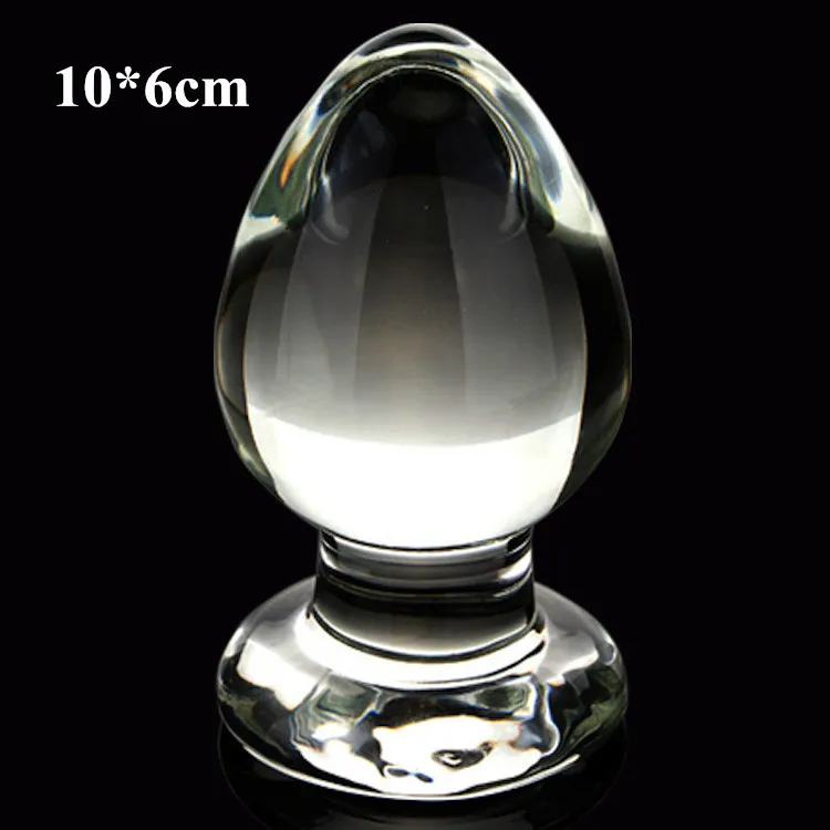 Диаметр 6 см Изысканная гладкая стеклянная Анальная пробка большая секс-игрушка