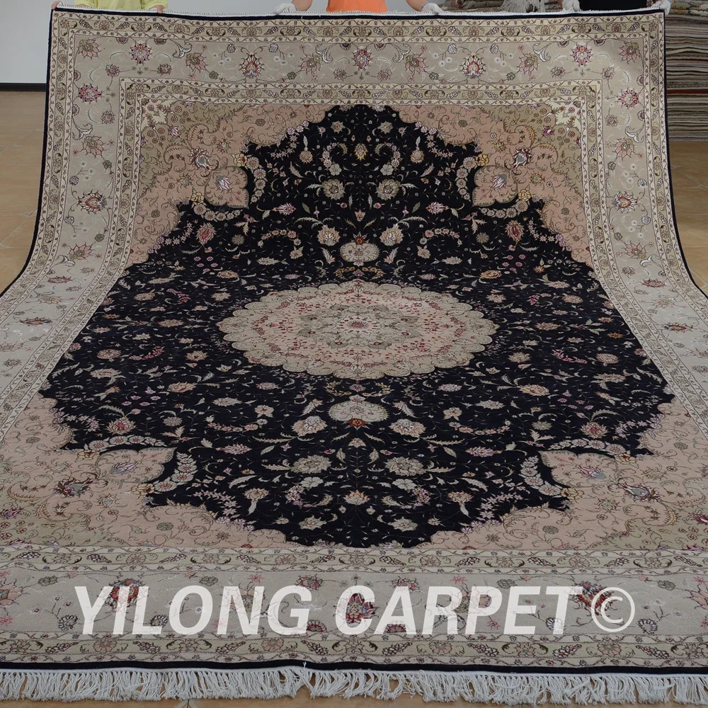 Yilong 9'x12' высококачественный шерстяной ковер традиционного турецкого дизайна