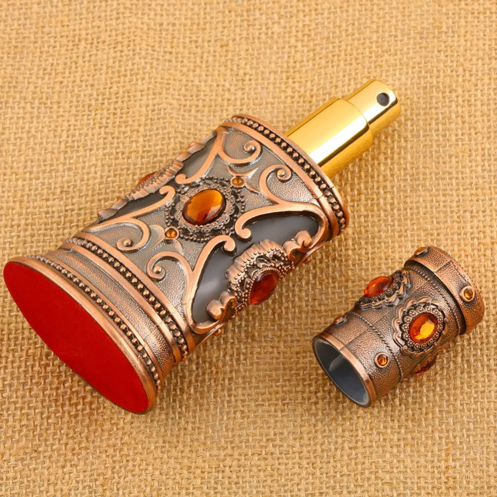 Духи-спрей в стеклянном флоконе 40 мл винтажные бутылки с металлическим