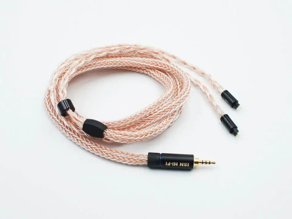 2Pin 2.5mm ISN Audio H16 16 Shares одиночные Кристальные медные и посеребренные смешанные HiFi наушники для меломанов кабель - Цвет: 2Pin 2.5mm