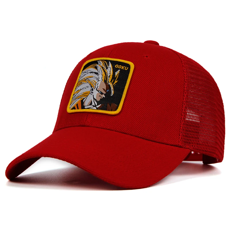 Son Goku сетчатая шапка Dragon Ball Z Snapback GOKU хлопок Saiyan бейсболка для мужчин и женщин хип хоп дальнобойщик папа шляпа лето дропшиппинг