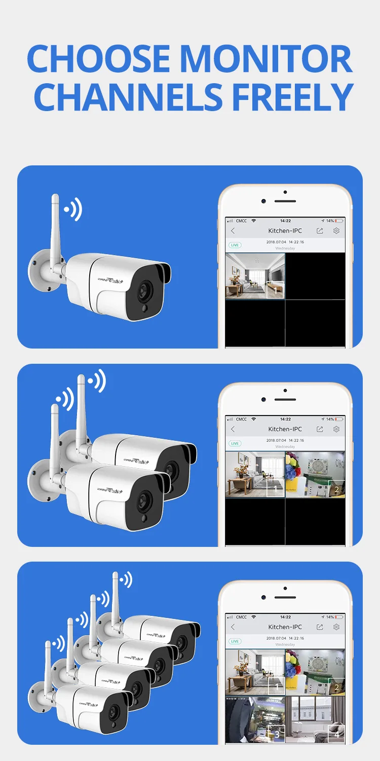 Weтранс IP камера Wifi 4MP Водонепроницаемая HD H.265 камера безопасности наружная беспроводная камера ночного видения Наблюдения Пуля HD CCTV Cam