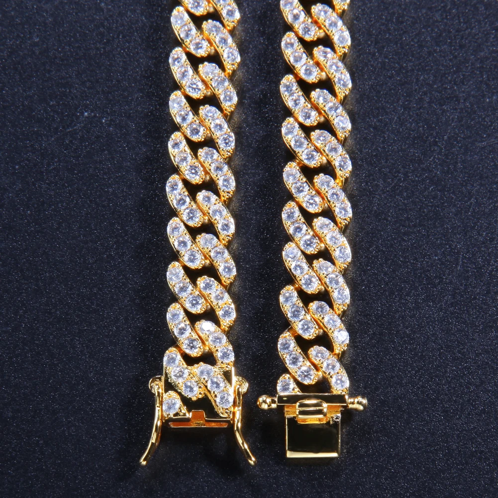 Uwin 9 мм Iced Out кубинский чокер CZ панк модное золотое ожерелье мужские ювелирные изделия Хип-хоп для подарка