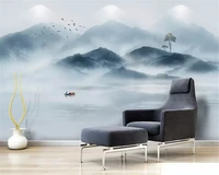 beibehang custom silky wallpaper new chinese classic stereo landscape landscape tv sofa background wall papers home decor behang