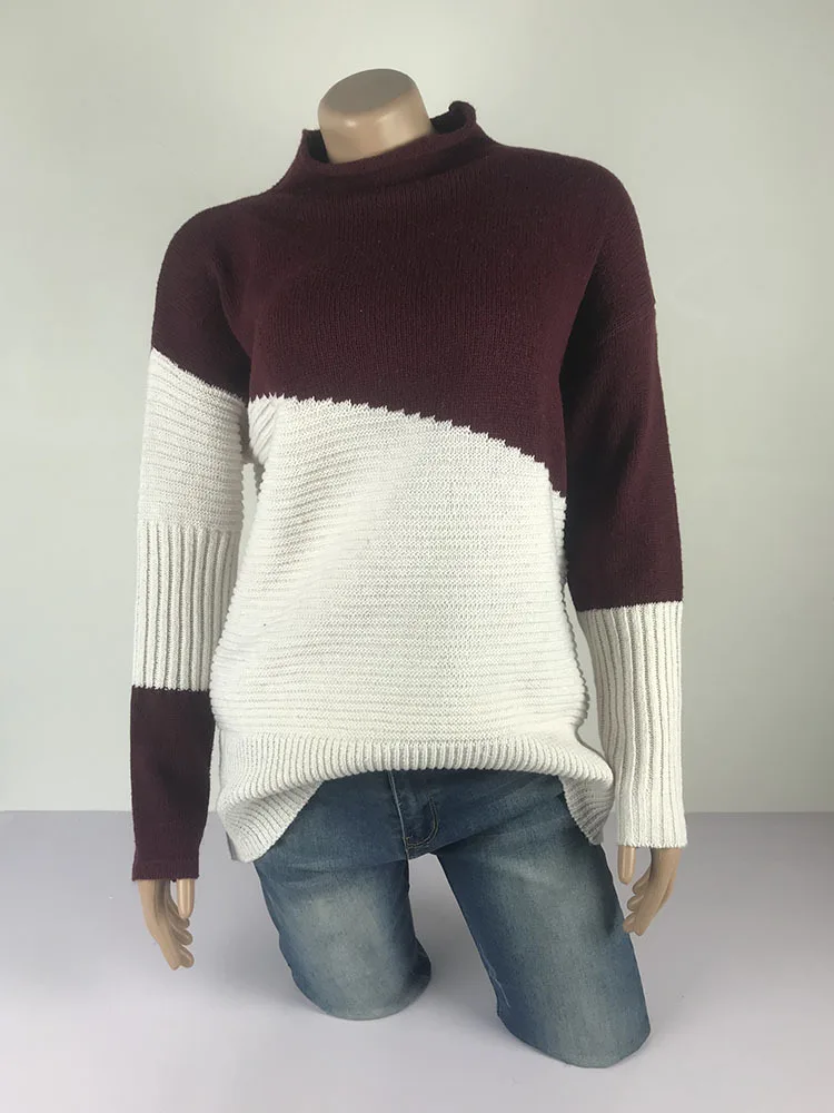 Savabien Sweater Women Invierno 2019 Pullover Irregular Sleeve Turtleneck Vintage Harajuku knitwear Black Streetwear | Женская одежда