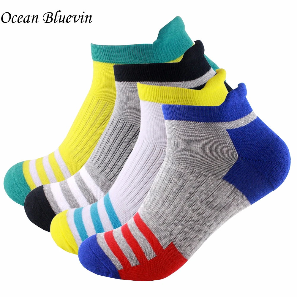 Quality Summer Autumn Wear-resistant Anti-skid Men's Socks Striped Pressure Thick Cotton Quick Drying Casual Comfort Sock Meias | Мужская
