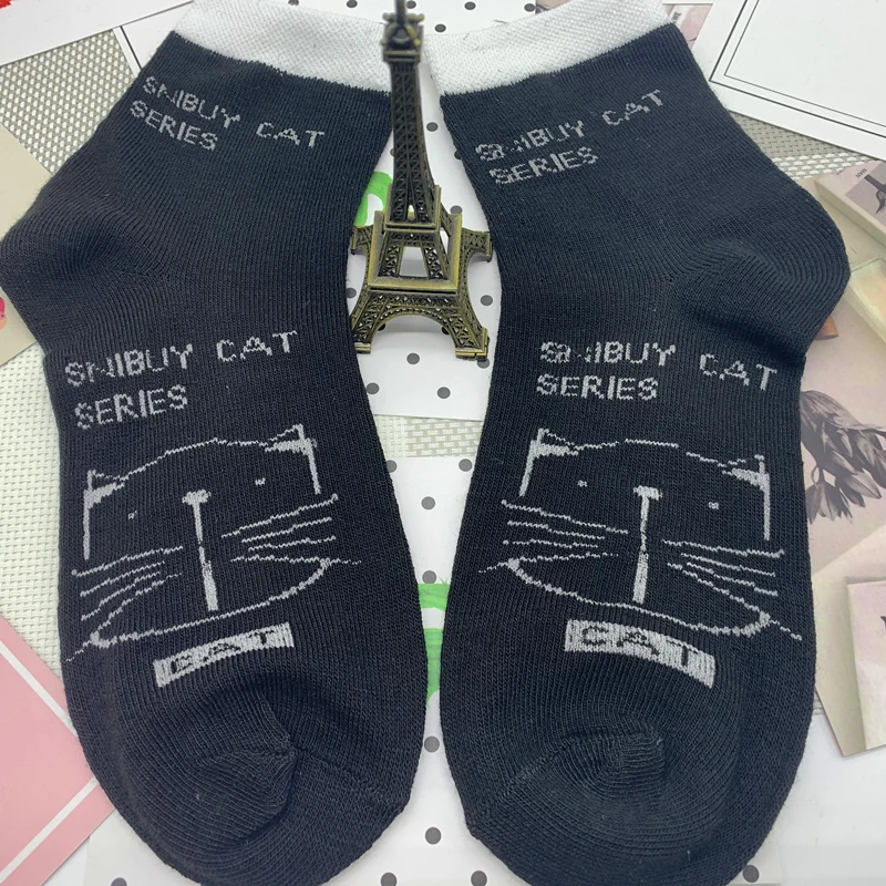 2019 новые милые хлопковые носки с животными женские летние короткие милыми