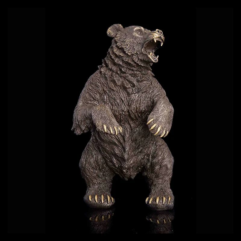 ArtsHom DW 019 Античная бронзовая скульптура гризли медведь Бронзовая статуя