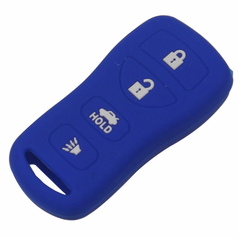 Jingyuqin 4 кнопки Smart Remote силиконовый чехол для ключей от машины Fob Для Nissan Armada Sentra 350Z