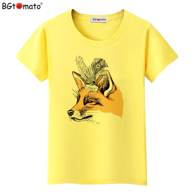 Женские футболки BGtomato art fox красивый дизайн повседневные рубашки с коротким
