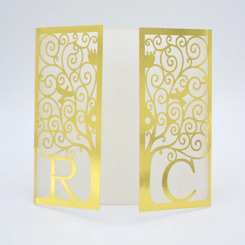MR049 wedding card invitation tree laser cut party birthday decoration invitations in paper crafts | Дом и сад