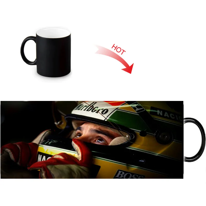 Ayrton Senna da Silva печатные кружки для смены цвета домашняя Фарфоровая чашка чая и