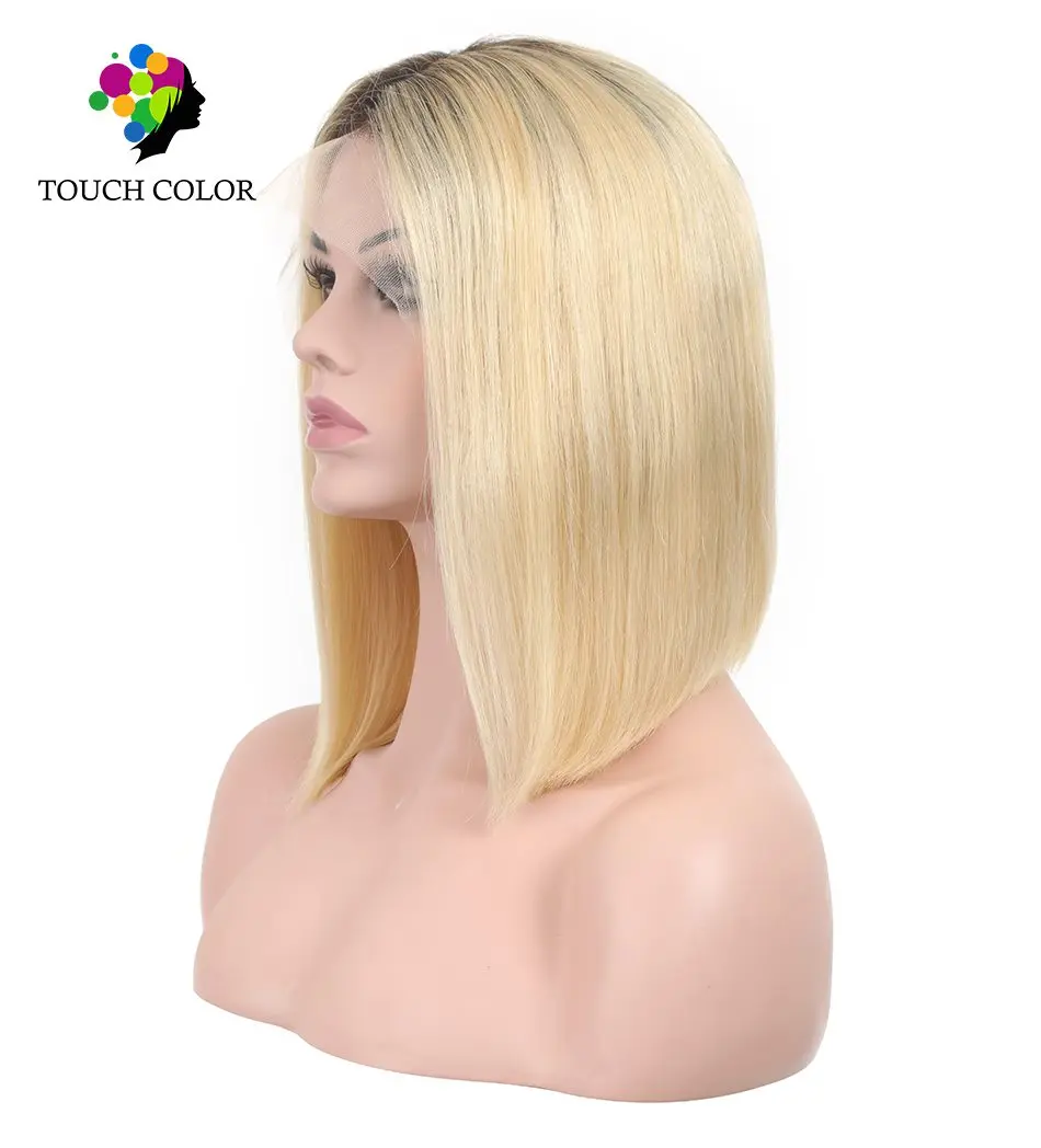 Hairvev 1B 613 13*4 парики из натуральных волос на кружеве Remy 150% плотность бразильский 613 блонд короткий парик из натуральных волос для черных женщин