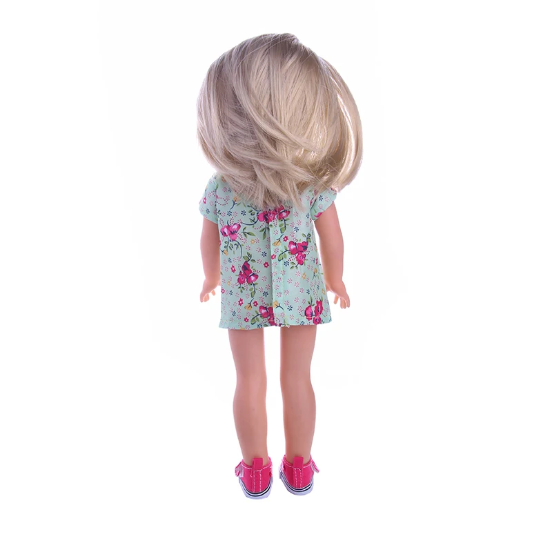 Красное платье на бретельках с принтом + синий бант короткими рукавами (летний