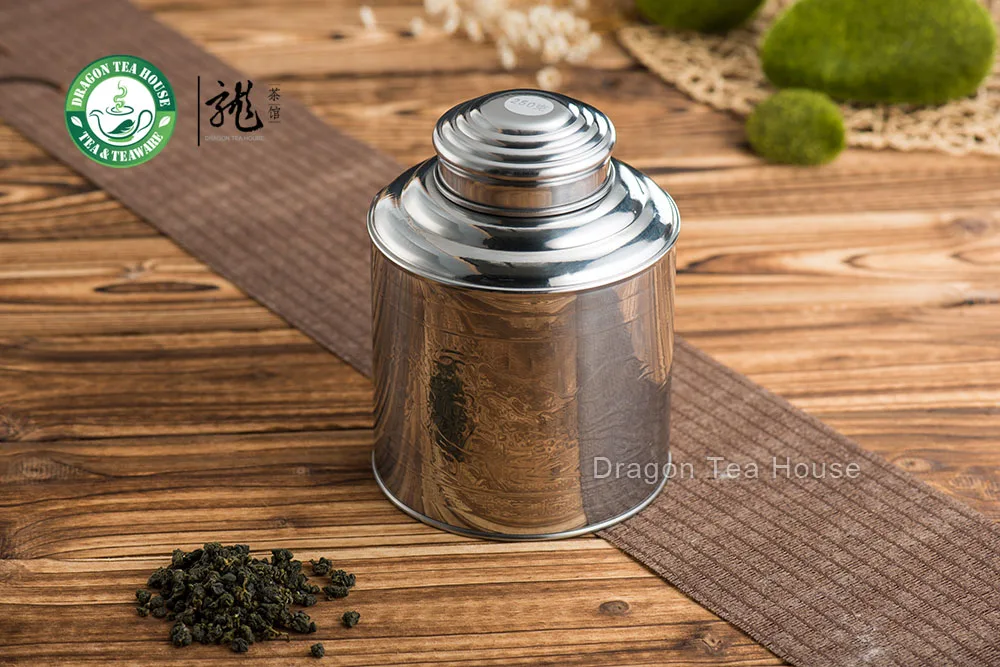 Средний размер нержавеющей стали канистра Caddy чай контейнер с двойной крышкой 1000