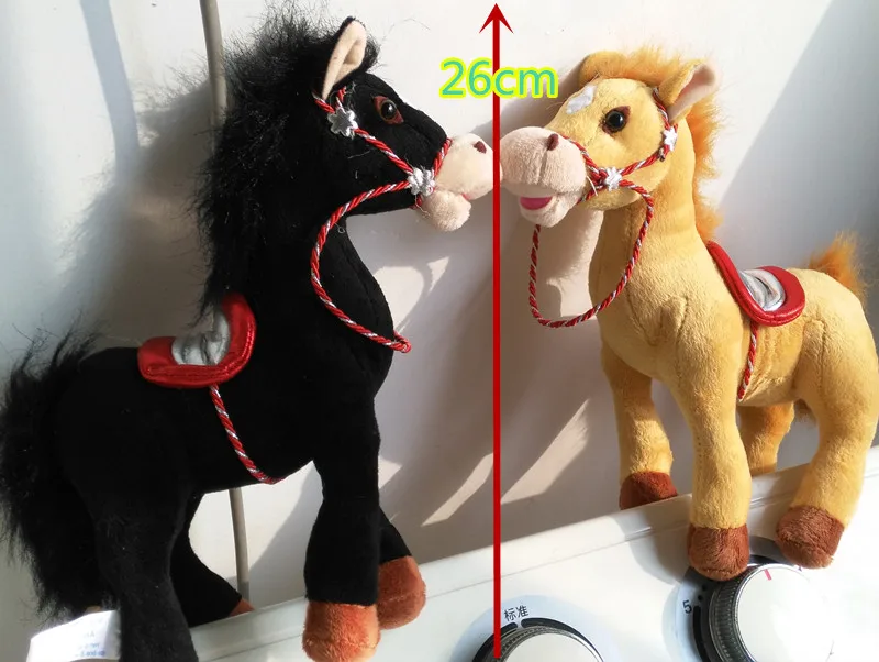 Интеллектуальная говорящая черная темная лошадь на русском языке мягкие