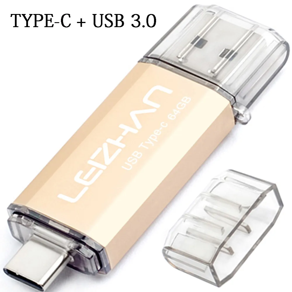 Флеш накопитель LEIZHAN Type C на 128 ГБ с поддержкой usb 3 0|USB флэш-накопители| |