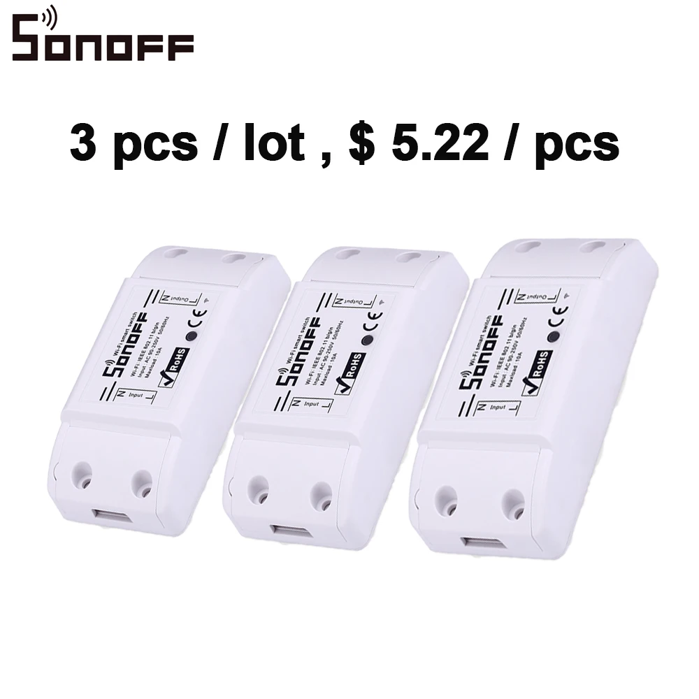 Беспроводной смарт релейный переключатель Sonoff Wifi управление универсальным DIY