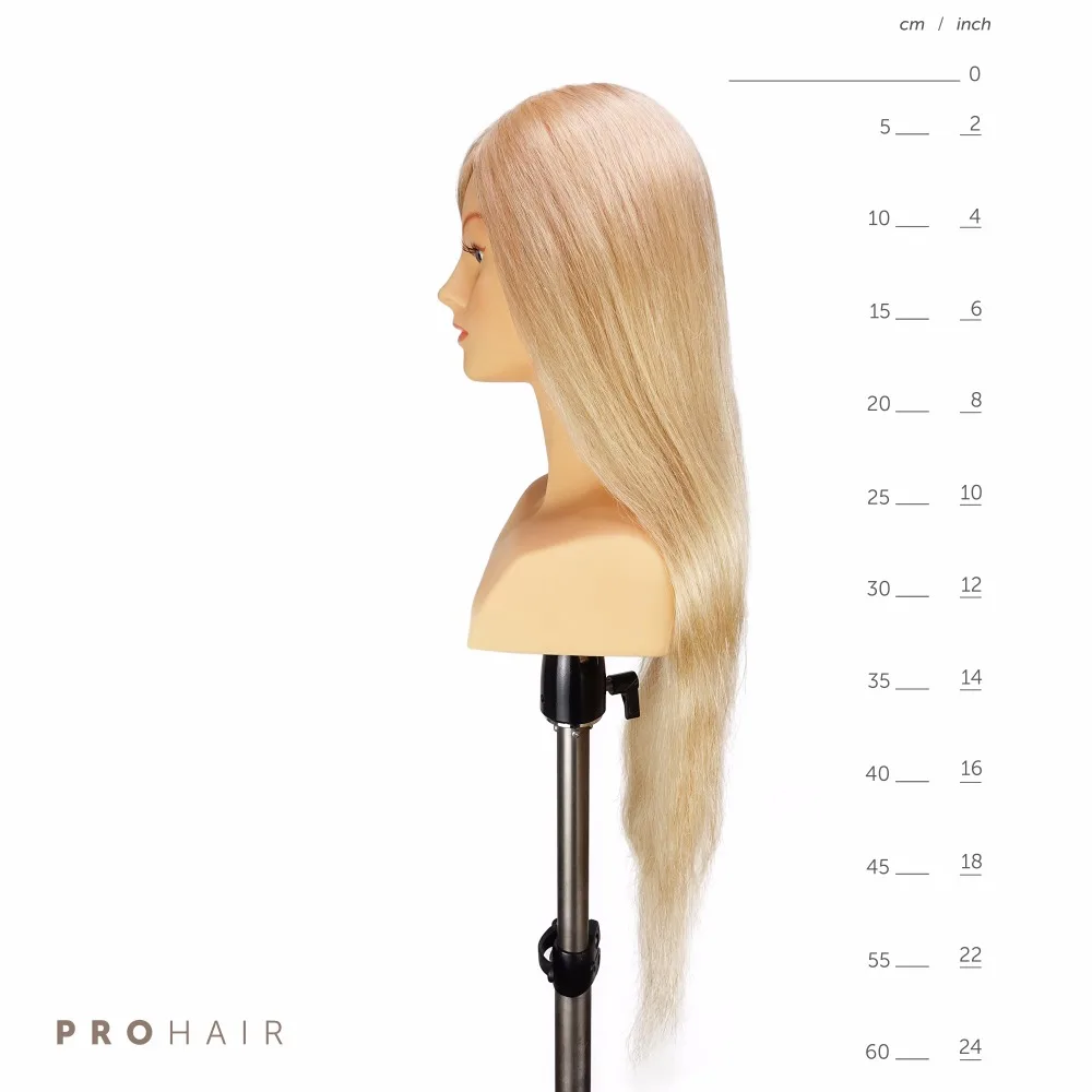 Манекен головка 60 см 24 &quot100% человеческие волосы светильник светлые Competition Head
