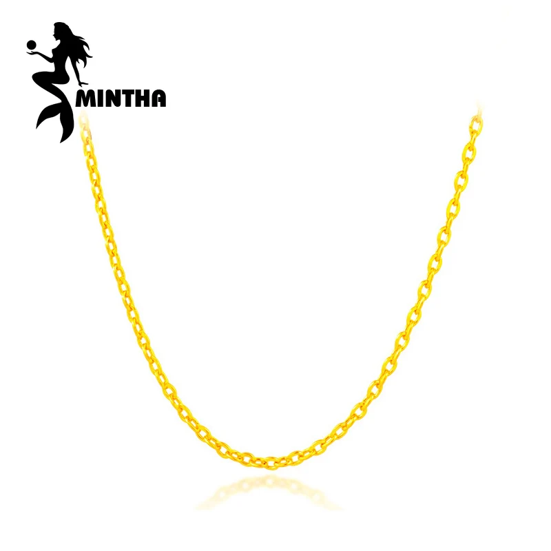 Оригинальная классическая цепочка MINTHA из 18 каратного белого желтого розового