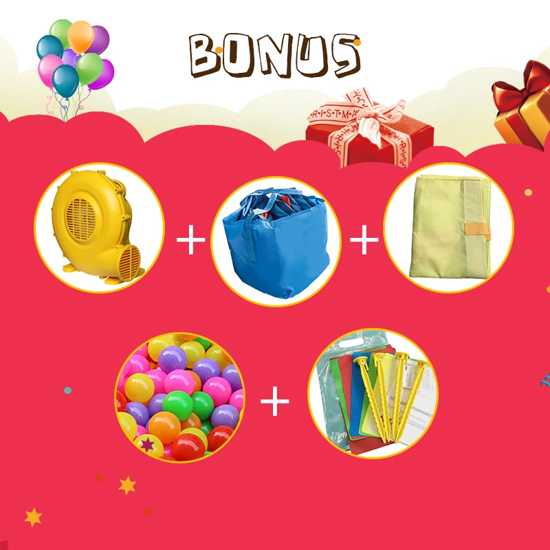 Надувная игрушка YARD игровой замок батут джампер для дома с двойными горками