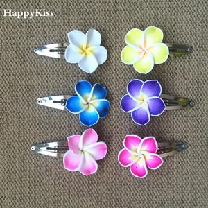 HappyKiss 1 шт. Гавайский цветок brida украшения для волос ленты гавайский Плюмерия