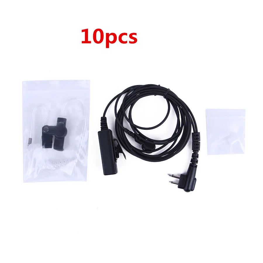 10X Two way radio headset acoustic tube earpiece earphone with push to talk for Motorola CP040,CP200,GP300 CLS1110, CLS1410 GP88