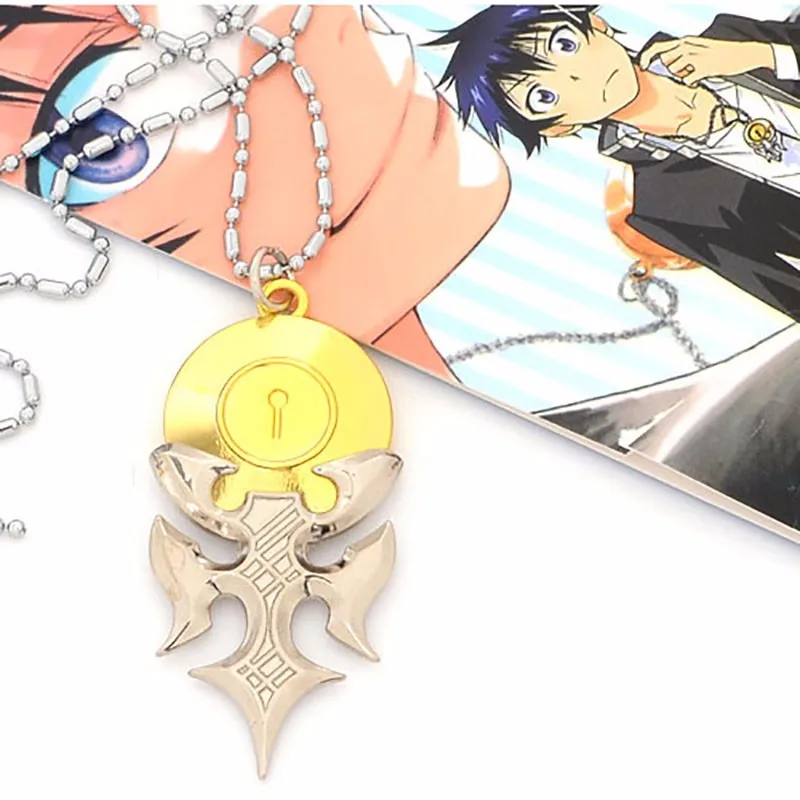Модные ювелирные изделия аниме Nisekoi Onodera Kosaki ожерелье с подвеской сердце ключ