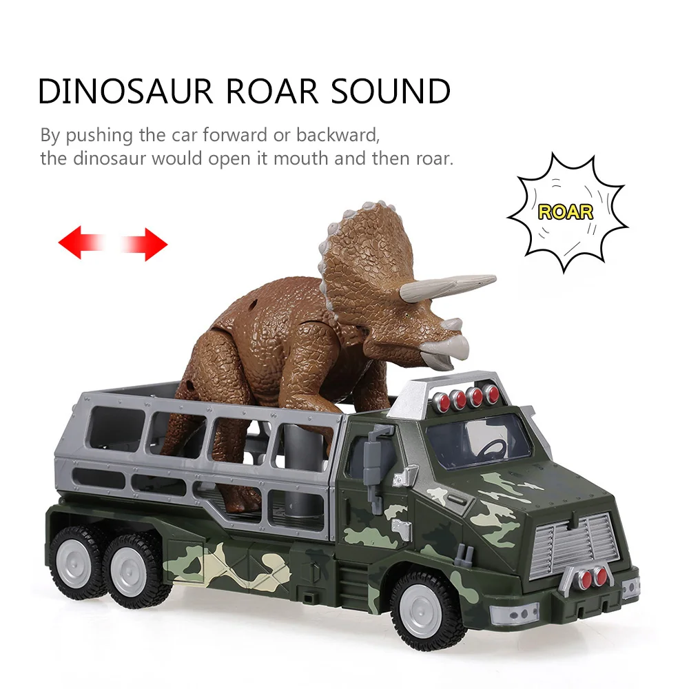 Имитирующий динозавры транспортный автомобиль перевозчик грузовик игрушка