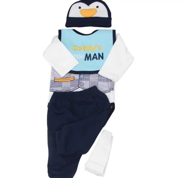 clothes Модная повседневная одежда для мальчиков, комплекты для малышей 0-3 месяцев, детская одежда для малышей, 50-57 см, силиконовая игрушка для ванны - Цвет: clothes