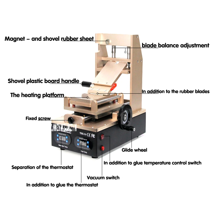 

1PC TBK-318 3 in 1 Vacuum LCD Screen Separator+Preheater+OCA Glue Polarizer Mobile Phone LCD Screen Refurbish Machine