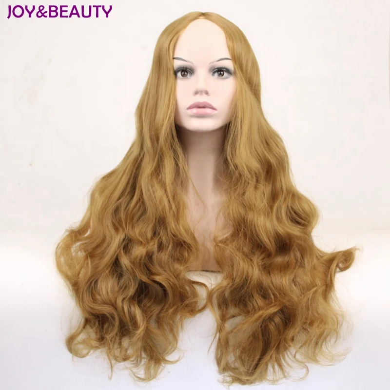 JOY & BEAUTY 28 дюймов коричневый цвет длинные волнистые парик синтетические волосы