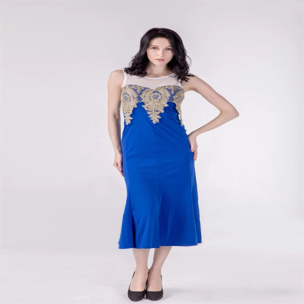 Applique sexy summer European and American fashion women's back hollow perspective fishtail dress package hip AL836 | Женская одежда