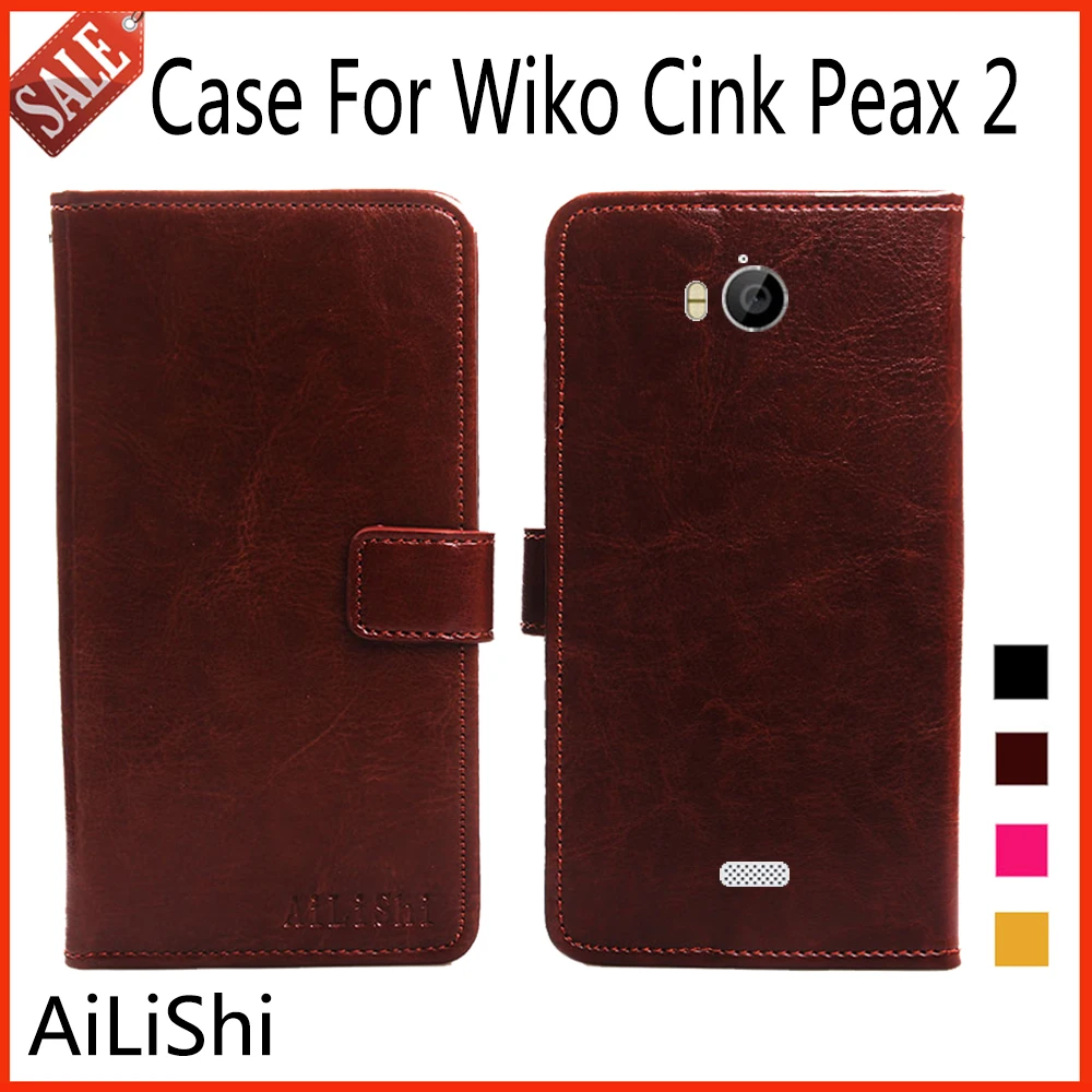 

AiLiShi Flip Leather Case For Wiko Cink Peax 2 Case Fashion Protective Cover Phone Bag Wallet 4 Colors With Card Slot !