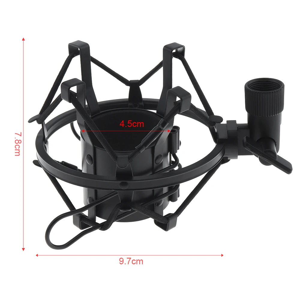 Metal Recording Studio Clip Spider Microphone Stand Shock Mount with Copper Transfer for Computer Condenser Mic