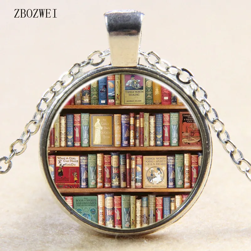 2018/модный горячий кофе и книга ожерелье из стекла аксессуары для одежды кулон