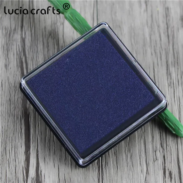 Lucia crafts 4*4 см чернильный коврик для рукоделия чернильные подушечки к основанию масляные резиновые штампы ткани скрапбук отпечаток пальца прокладка для печати I1106 - Цвет: Navy Blue