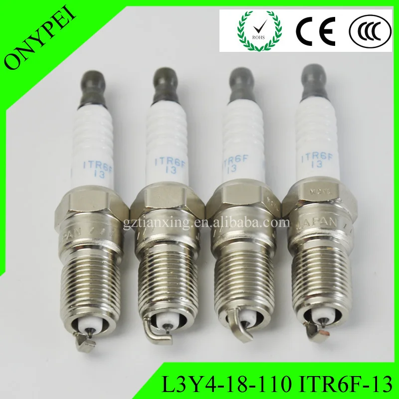 

4 x L3Y4-18-110 ITR6F-13 Iridium Spark Plug For Mazda 3 Ford Escape Jaguar X-type ITR6F13 L3Y418110 L3Y4 18 110 ITR6F 13